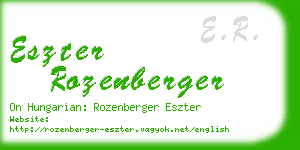 eszter rozenberger business card
